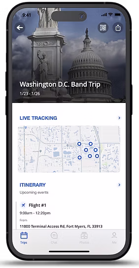 Apperone trip dashboard screen on a phone